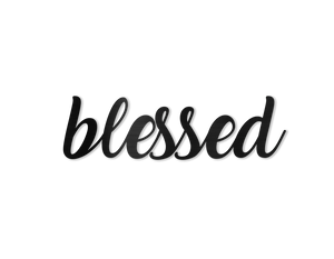 Blessed Metal Art Sign Lettering