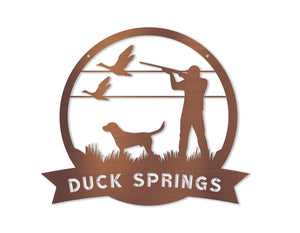 Duck Hunter With Dog Monogram