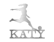 Load image into Gallery viewer, Soccer Female Player w/ Name
