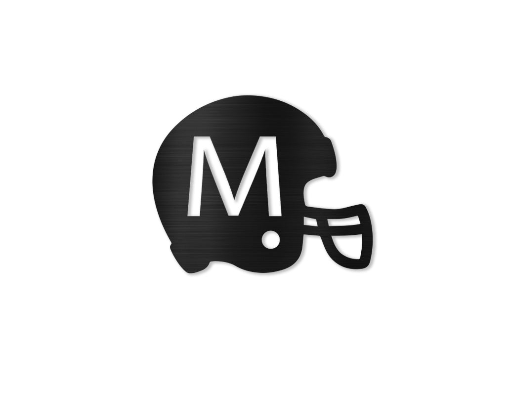 footbal letter on helmet Football Helmet w/ Letter – BlackJack Metal