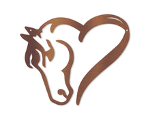 Load image into Gallery viewer, Horse Heart Metal Art Sign
