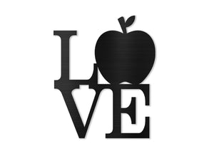 Love Apple Metal Art Sign