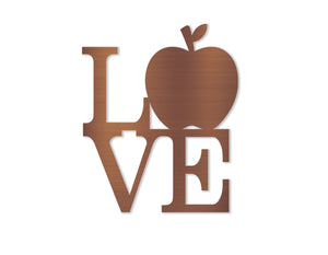 Love Apple Metal Art Sign