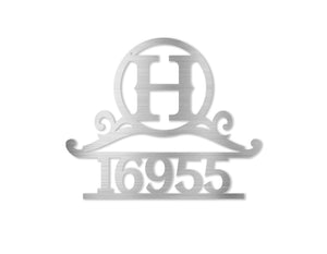 Round Monogram Number Plate