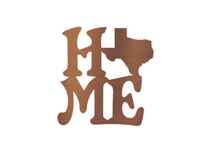 Texas Home Metal Art Sign