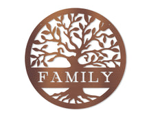 Load image into Gallery viewer, Family Tree Metal Art Sign
