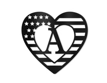 Load image into Gallery viewer, USA Heart Letter Monogram
