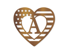 Load image into Gallery viewer, USA Heart Letter Monogram
