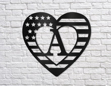 Load image into Gallery viewer, USA Heart Letter Monogram
