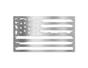 USA Rugged Metal Flag